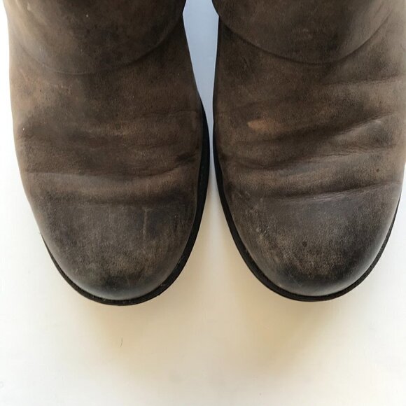 CLARKS Artisan All Season Ankle Boots distress brown leather rubber sole US 8 M - Picture 6 of 14